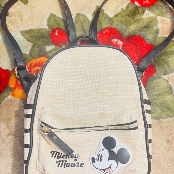 Disney Mickey Mouse Mini Backpack Wicker Style - Picture 4 of 9